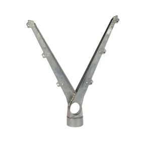 2 X 3 Wires barbed wire arm, 45 degree angle, aluminum