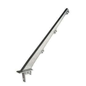 3-Wire barbed wire arm 'in', 45 degree angle, 40 x 60 mm, aluminum