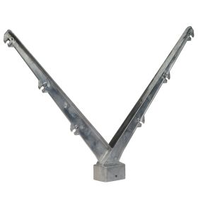 2 X 3 Wires barbed wire arm, 45 degree angle, aluminum