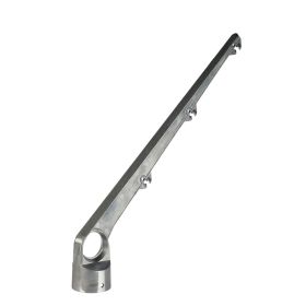 3-Wire barbed wire arm, 45 degree angle, aluminum