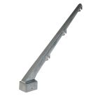 3-Wire barbed wire arm 45 degree angle, 40 x 60 mm, aluminum